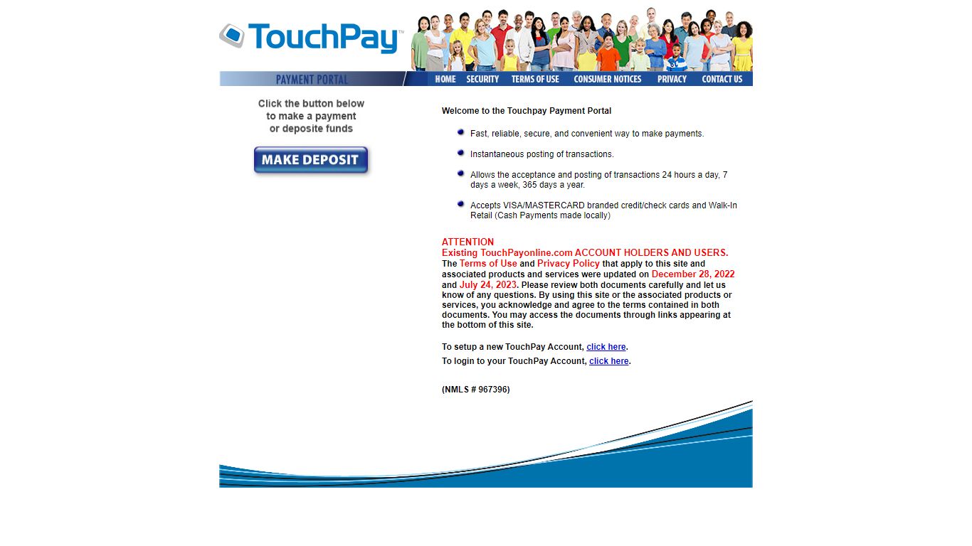 Touchpay Portal